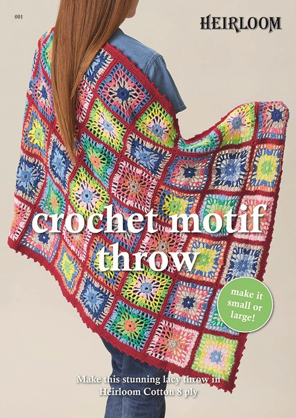 Heirloom Crochet Pattern 001 Crochet Motif Throw.