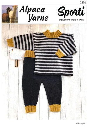 Alpaca Yarns Pattern 2201 Jumper and Pants - (Baby 5ply)
