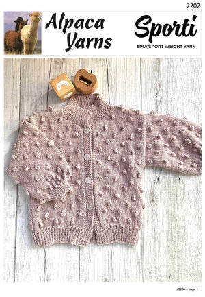 Alpaca Yarns Pattern 2202 Cardigan - (Baby 5ply)