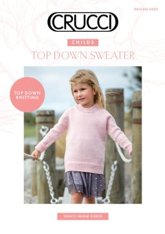 Crucci Pattern 2202 Child's Top Down Sweater - (8ply Child)