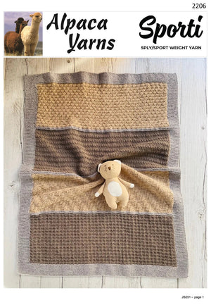 Alpaca Yarns Pattern 2206 Baby Blanket - (5ply)