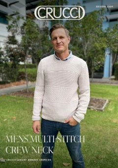 Crucci Pattern 2209 Men's Multi Stitch Sweater - (8ply Adult)