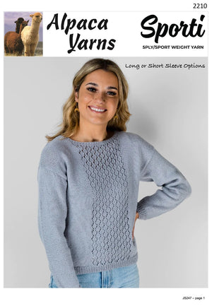 Alpaca Yarns Pattern 2210 Lace Top - (Adult 5ply)