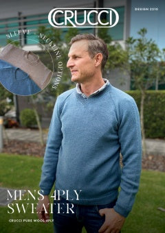 Crucci Pattern 2210 Men's Sweater 4 Options - (4ply Adult)