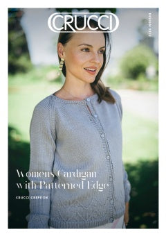 Crucci Pattern 2213 Patterned Edge Cardigan - (8ply Adult)