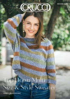 Crucci Pattern 2217 Striped Sweater - (8ply Adult)