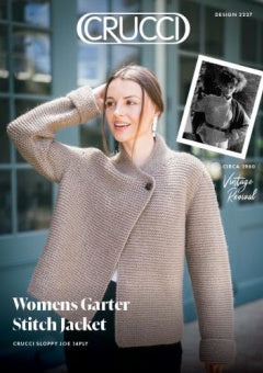 Crucci Pattern 2227 Garter Stitch Jacket - (14 Ply Adult)