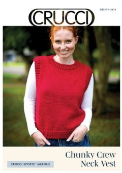 Crucci Pattern 2415 – Chunky Crew Neck Vest
