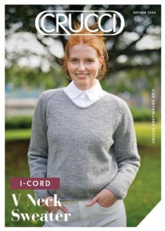 Crucci Pattern 2604 i-cord VN Adult Sweater 4ply
