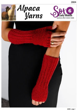 Alpaca Yarns Pattern 2804 Hand Warmers - (6ply Adult)