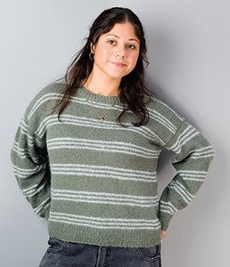 3304 Halo Striped Casual Sweater