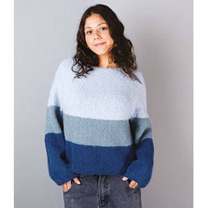 Top Down Stripe Sweater - 3317
