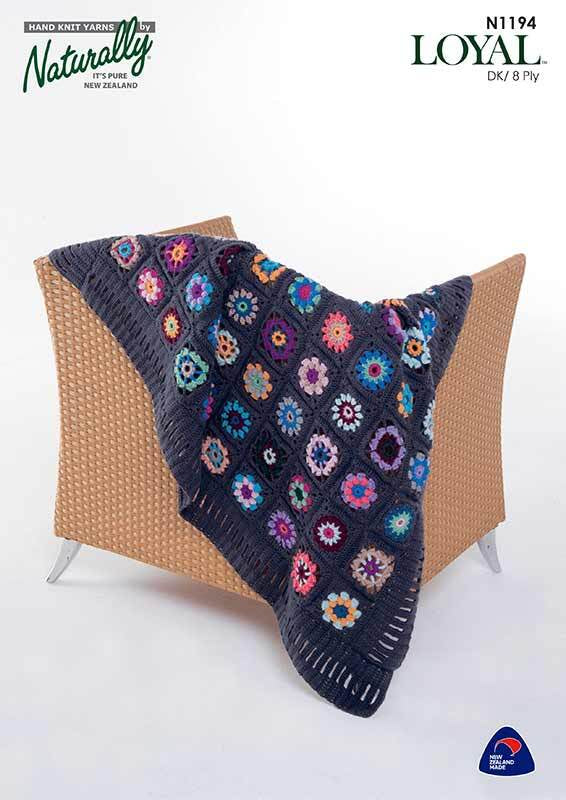 Granny Squares Afghan Rug- N1194