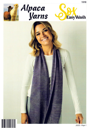 Alpaca Yarns Pattern 1310 Scarf - (4ply)