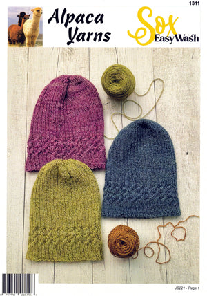 Alpaca Yarns Pattern 1311 Beanie - (Adult 4ply)