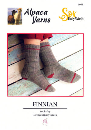 Alpaca Yarns Pattern 5013 Finnian Socks - (4ply Adult)