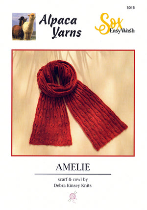 Alpaca Yarns Pattern 5015 - Amelie Scarf (4ply)