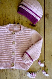 Baby Cakes Bc110 Riven Cardi and Hat (8ply Baby)