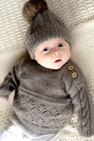 Baby Cakes Bc123 Lottie Sweater and Hat (8ply Baby)