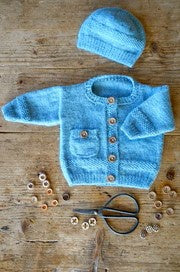 Baby Cakes Bc137 Barnaby Cardigan and Hat (4ply Baby)