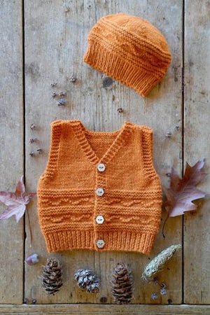Baby Cakes Bc145 Finlay Vest and Hat (8ply Baby)