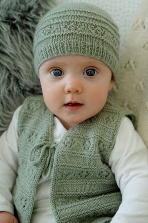 Baby Cakes Bc89 Faith Vest and Hat (4ply Baby)