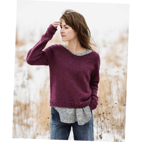 Blue Sky Fibers Pattern Cromwell Pullover.