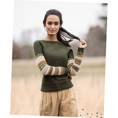 Blue Sky Fibers Pattern Richmond Hill Pullover.