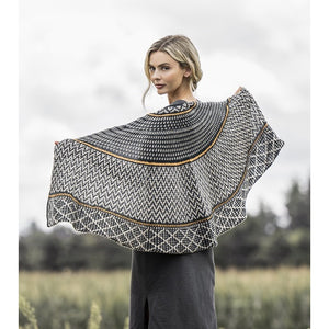 Blue Sky Fibers Pattern Tivoli Shawl.