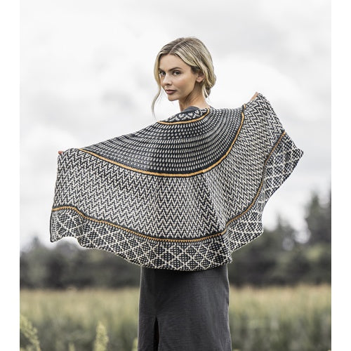 Blue Sky Fibers Pattern Tivoli Shawl.