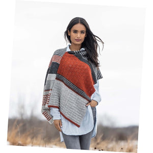 Blue Sky Fibers Pattern Persimmon Wrap.