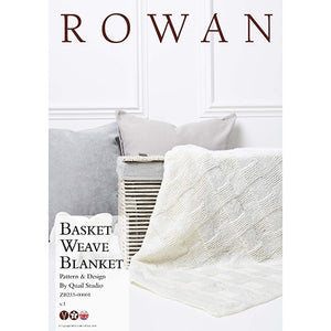 Rowan Pattern Basket Weave Blanket.