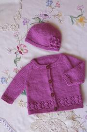 Harriet Cardi and Hat in Heirloom Merino Kit