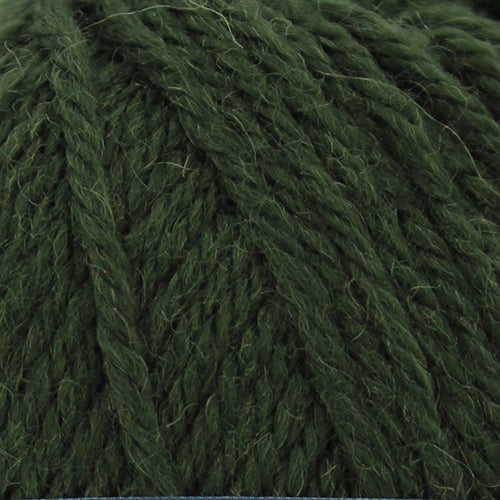Close-up of dark green Broadway Purely Wool DK 8 Ply yarn