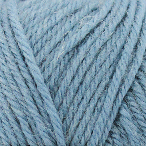 Close-up of blue Broadway Purely Wool DK 8 Ply yarn 