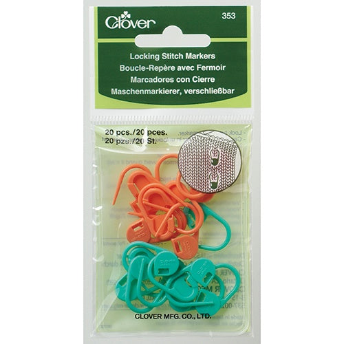 Clover Locking Stitch Markers Pack of 20