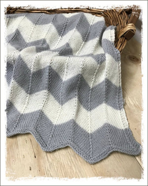 The Kiwi Stitch and Knit Co Chevron Blanket (4ply)