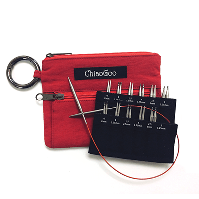ChiaoGoo TWIST Shorties Mini [M] Interchangeable Set (Red).