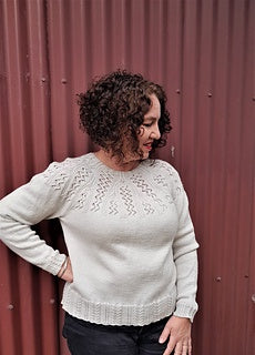 Amikihia Knits Pattern Church Windows Sweater.