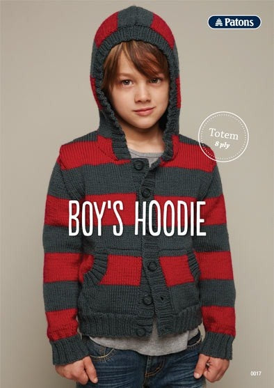 Patons Pattern 0017 Boy's Hoodie.