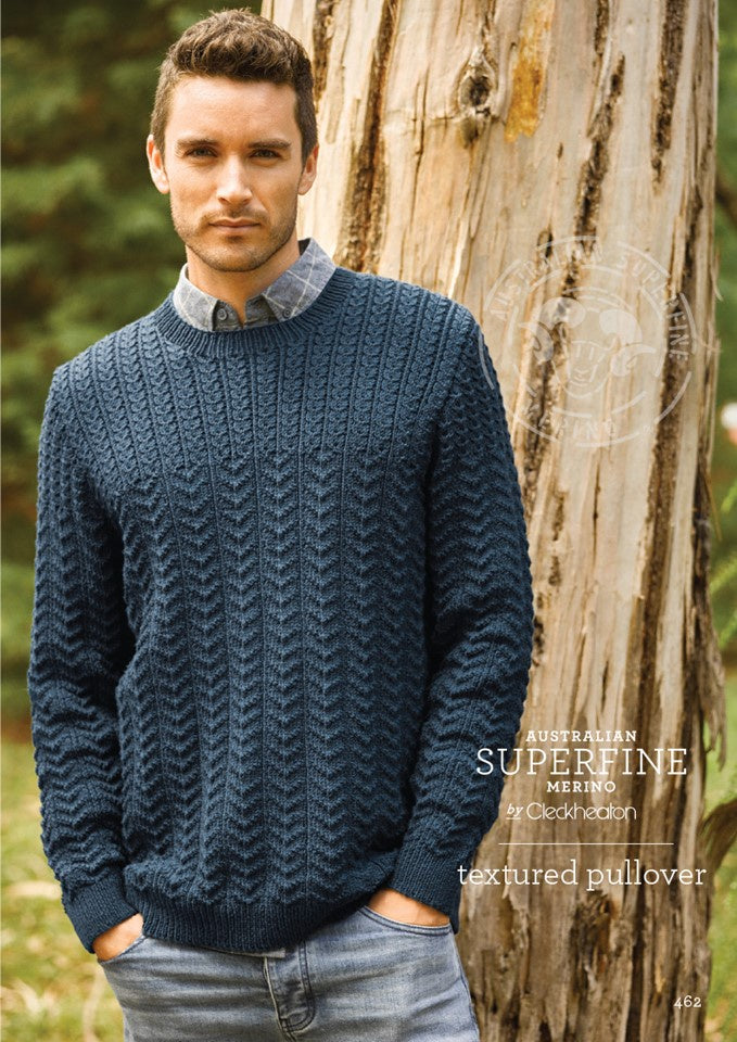 Cleckheaton Pattern 462 Textured Pullover.