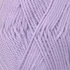 A close up of Crucci Luxury Merino Crepe 8 Ply yarn in shade soft violet