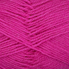 A close  up of hot pink Crucci Soft Pure Wool 4 Ply yarn