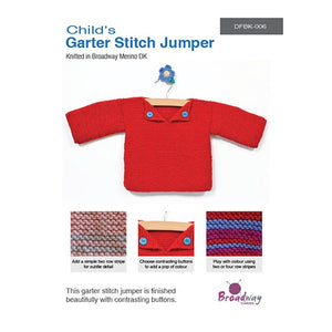 Broadway Pattern DFBK-006 Child's Garter Stitch Jumper.