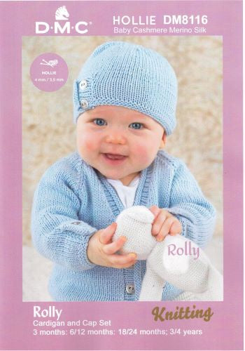 DMC Pattern DMF15479.06 Rolly Cardigan and Hat.
