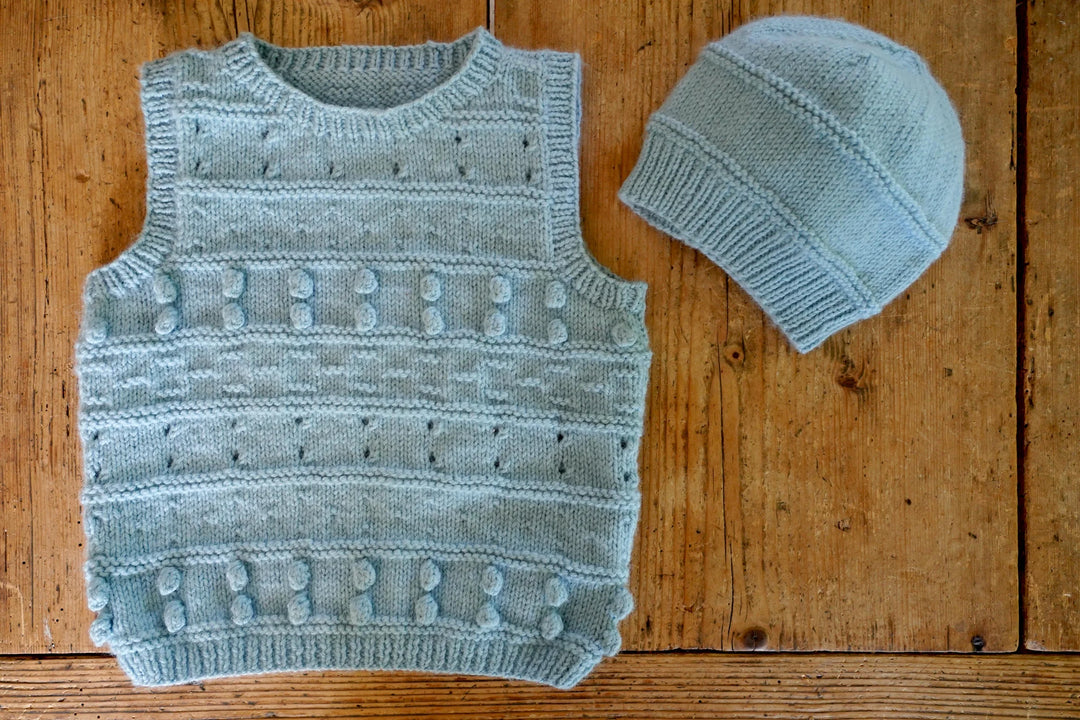Little Cupcakes LF42 Harley Vest and Hat - (8ply Child)
