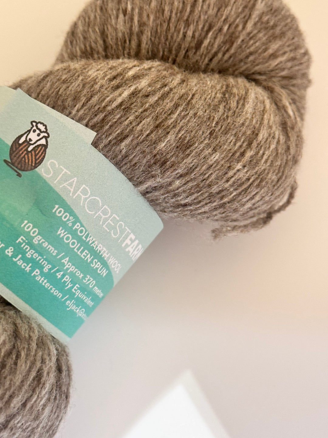 Starcrest Farm 4 Ply Polwarth Woollen Spun Naturals.