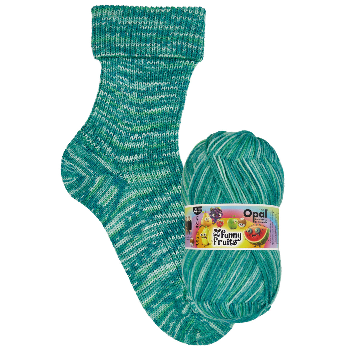 Opal Sock Yarn 'Funny Fruits' 4 Ply.