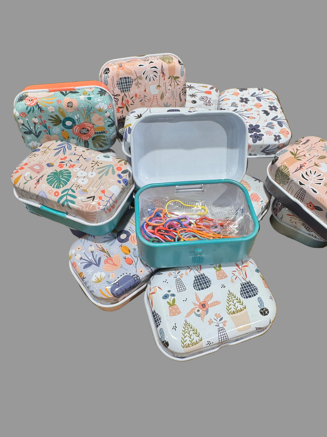 Pretty Tin of 50 Stitch Markers