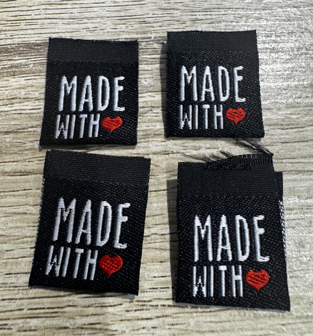 Made with Love fabric tags